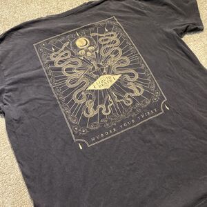 Liquid Death Graphic T Shirt XXL Murder Your Thirst Skull Sword Black Tee